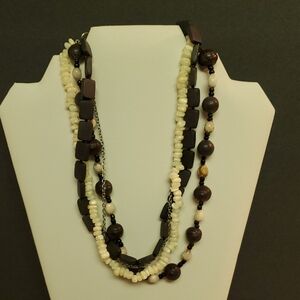 2 For 1 Black & White Beaded Necklaces.